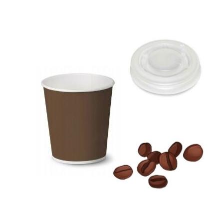 Bicchiere carta avana 80ml per asporto caffè - 2450 PZ - €0.027 a pezzo